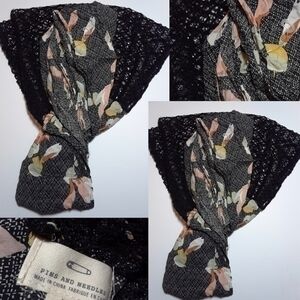 Pins And Needles Knit Mesh Hood Infinity Scarf